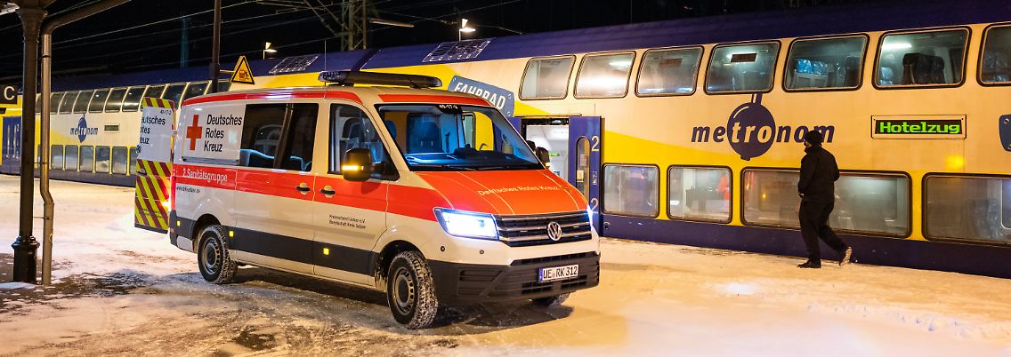 Das DRK ist mit 20 Helfern im Einsatz.