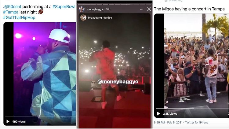 50 Cent heizt der Menge ein.