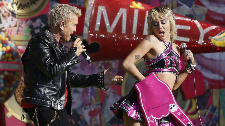 Duo Infernale: Billy Idol und Miley Cyrus.