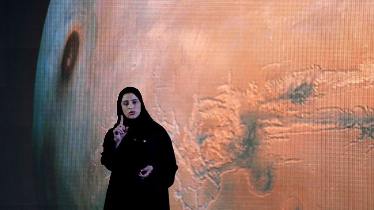 Die Sonde, für die Sarah al-Amiri sich verantwortlich zeichnet, ist in die Umlaufbahn des Mars eingeschwenkt.