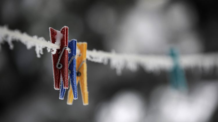 Frost? Raus mit der Wäsche.