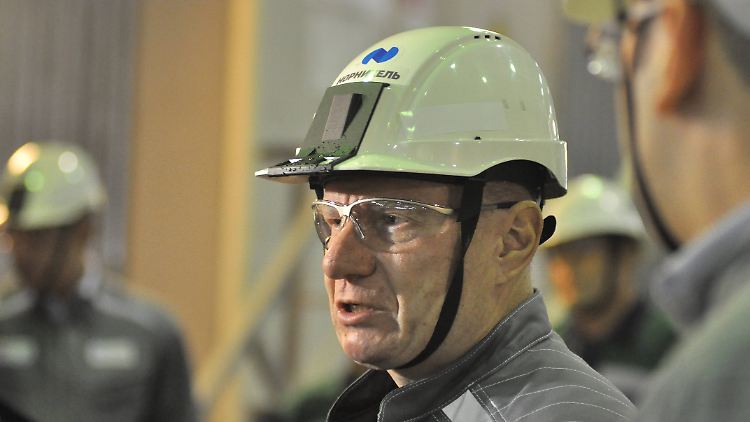 Potanin während eines Besuchs bei Nornickel.