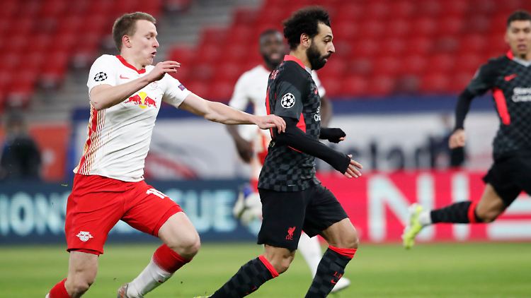 Mohamed Salah traf für Liverpool nach einem RB-Fehlpass zum 1:0.