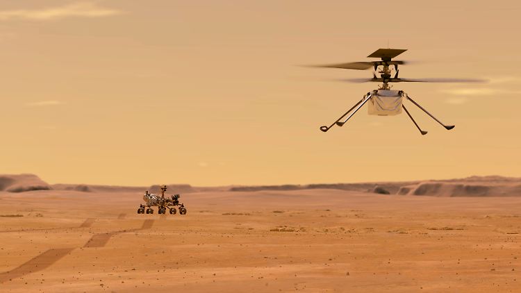Am Sonntag soll "Ingenuity" über den roten Planeten fliegen.
