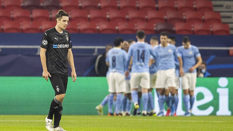 Florian Neuhaus und Borussia Mönchengladbach hatten gegen Manchester City keine Chance.