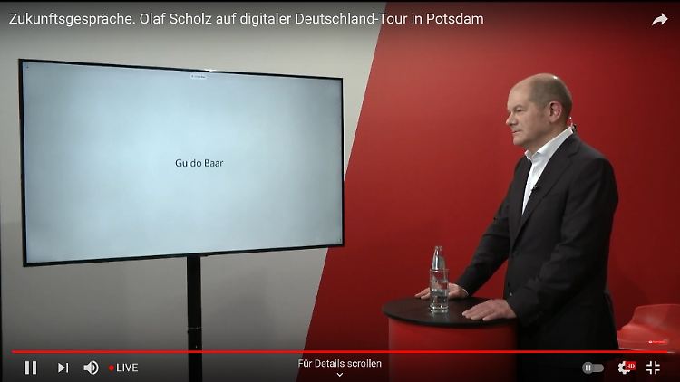 Olaf Scholz bekam nur die wenigsten Fragesteller zu sehen.