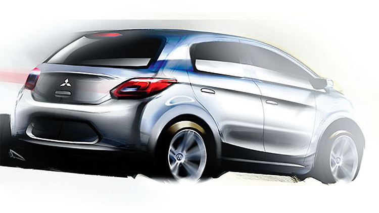 Der bislang namenlose Kleinwagen von Mitsubishi soll ab 2012 gebaut werden.