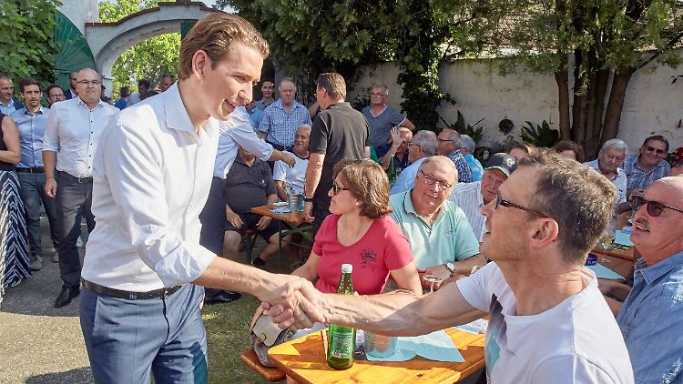 Kanzler Sebastian Kurz hofft, bald wieder Außengastronomie ermöglichen zu können. 2019 führte er seinen Wahlkampf auch dort.