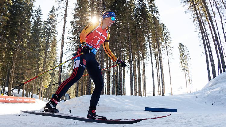 Vanessa Hinz war bei der WM mit der Staffel noch ganz stark unterwegs, brach aber beim Weltcup mit dem Team komplett ein.