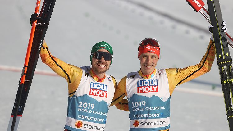 Eric Frenzel (rechts) und Fabian Rießle kämpften sich zur Bronzemedaille.