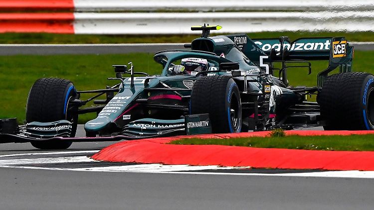 Ganz in Grün: Sebastian Vettel.