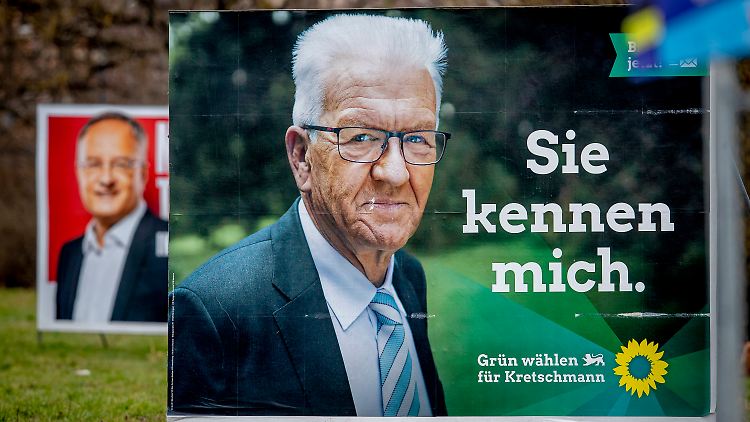 Der grüne Ministerpräsident Kretschmann wirbt für Kontinuität. Seine Botschaft scheint in Baden-Württemberg gut anzukommen.