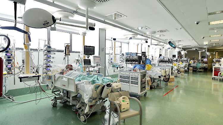 Die Auslastung der Intensivstationen ist in Italien derzeit gering.