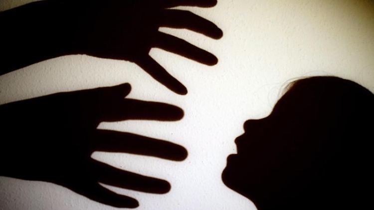 Schatten von Händen einer erwachsenen Person und dem Kopf eines Kindes an einer Wand eines Zimmers. Foto: Patrick Pleul/zb/dpa/Symbolbild
