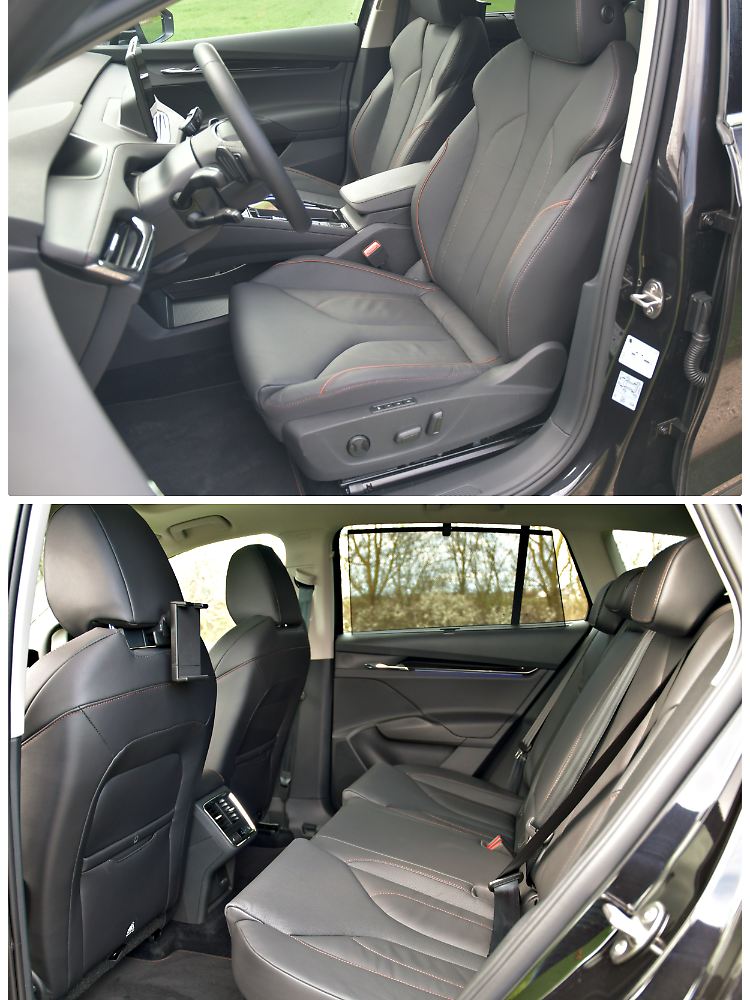 Die Sitze des Skoda Enyaq iV sind, egal mit welchem Material bezogen, eines der Highlights des Wagens.