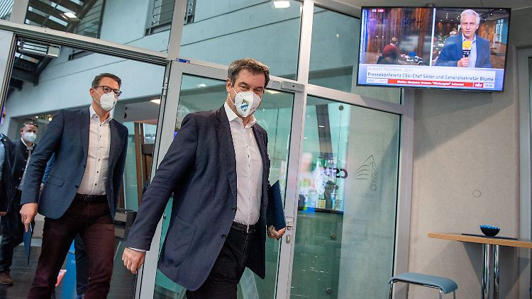 Aus seiner Sicht ist das Rennen um die Kanzlerkandidatur noch nicht vorbei: CSU-Parteichef Markus Söder