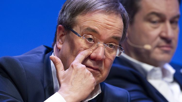 Armin Laschet und Markus Söder melden jeweils Ansprüche auf die Kanzlerkandidatur der Union an. 