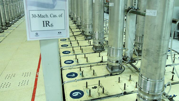 Dieses von der iranischen Atomorganisation 2019 veröffentlichte Bild zeigt Zentrifugen in der Urananreicherungsanlage Natans.