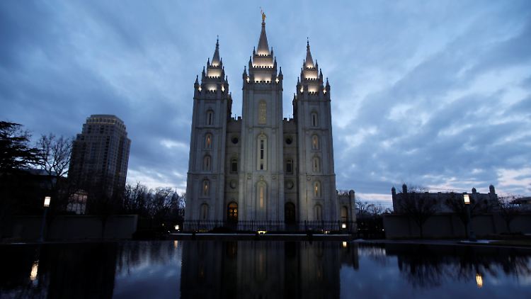 Der Tempel in Salt Lake City ist das Wahrzeichen der Mormonen.