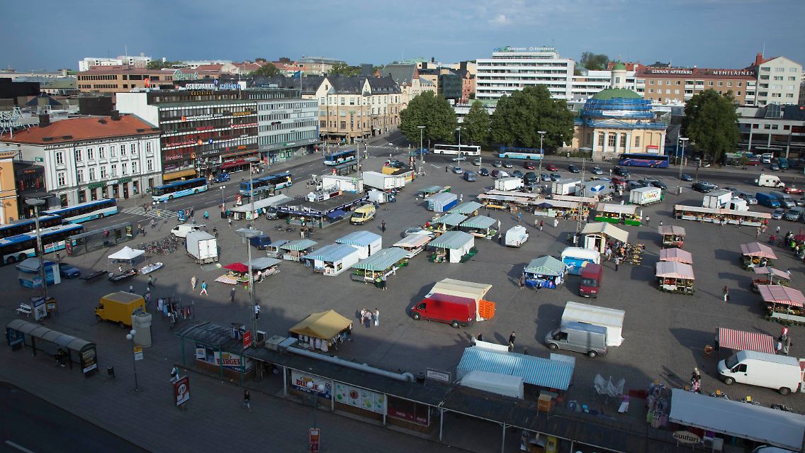 Marktplatz der finnischen Stadt Turku.