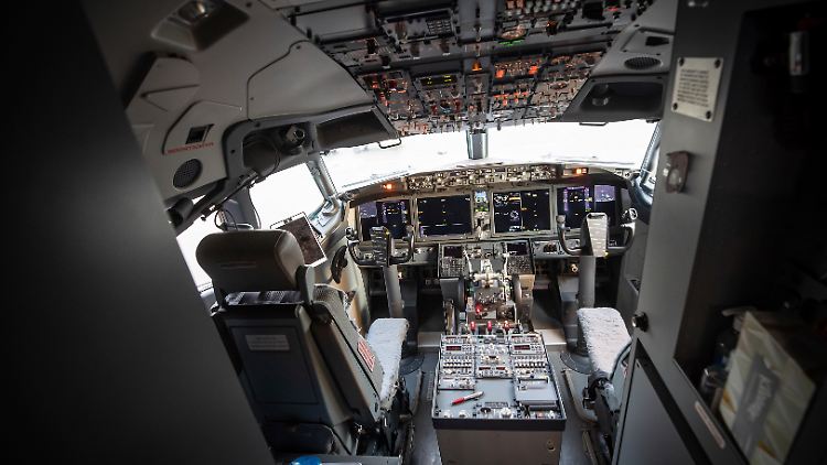 Cockpit einer Boeing 737 Max.