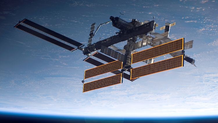Chinas Raumstation "Tiangong" soll deutlich kleiner werden als die ISS (im Bild).