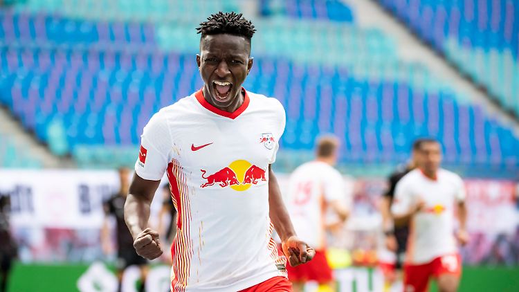 Amadou Haidara brach kurz nach der Halbzeit den Bann für RB Leipzig.