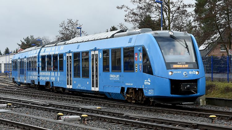 Der Wasserstoffzug von Alstom war im Februar testweise auf der Heidekrautbahn in Brandenburg im Einsatz.