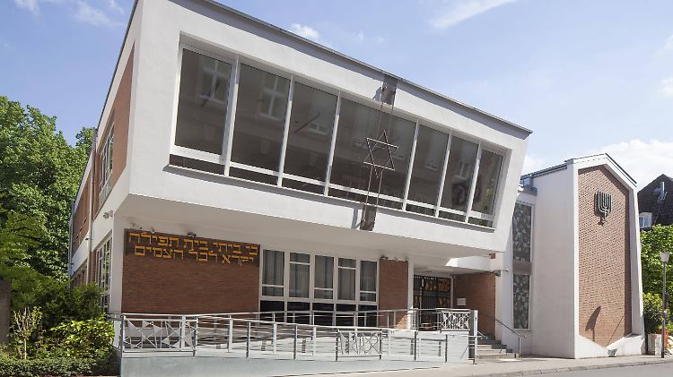 Die neue Synagoge in Münster. Das Gotteshaus selbst wurde nicht beschädigt.