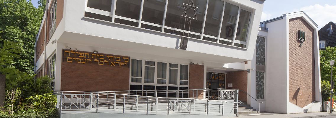 Die neue Synagoge in Münster. Das Gotteshaus selbst wurde nicht beschädigt.