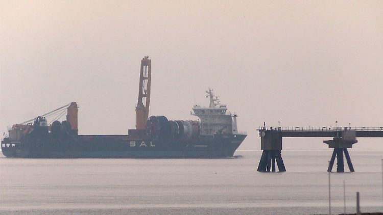 Das Containerschiff "Amoenitas" kurz  vor der Ankunft in Wilhelmshaven. Über die Höhe der Kosten des Transports ist nichts bekannt.