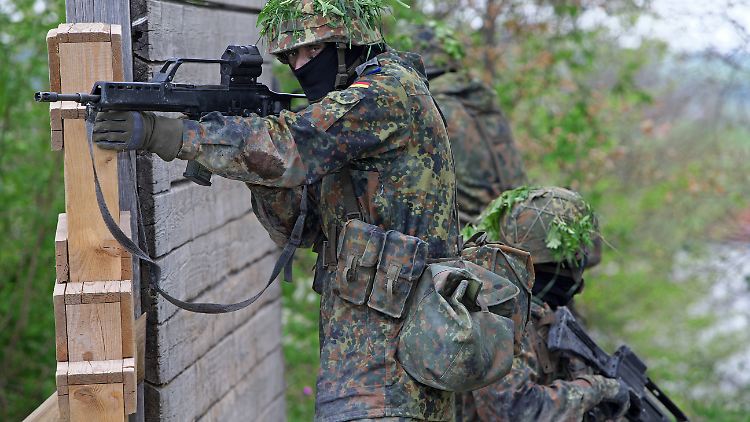 Bundeswehr-Soldaten bei einer Übung.