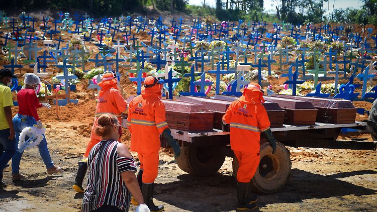 In Brasilien entstanden Massengräber für die vielen Corona-Toten.