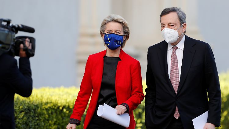 Von der Leyen und Draghi machten in Rom große Ankündigungen. 