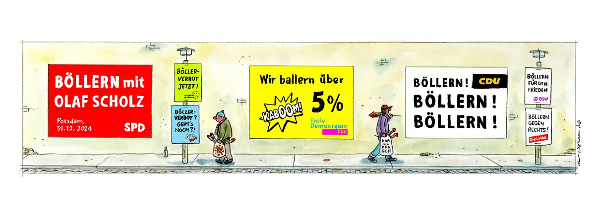 Silvester-Wahlplakate