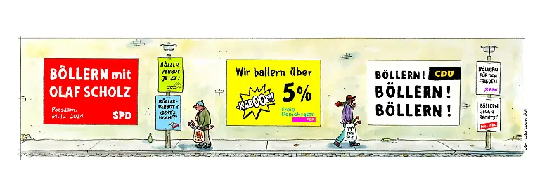 Silvester-Wahlplakate