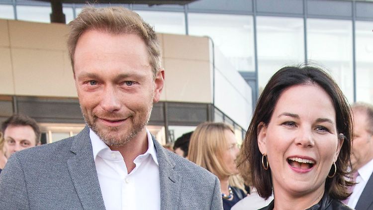 Christian Lindner und Annalena Baerbock vor drei Jahren bei einer Veranstaltung in Berlin.