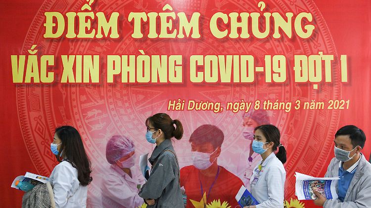 Die Impfkampagne ist in Vietnam noch nicht sehr weit vorangeschritten.