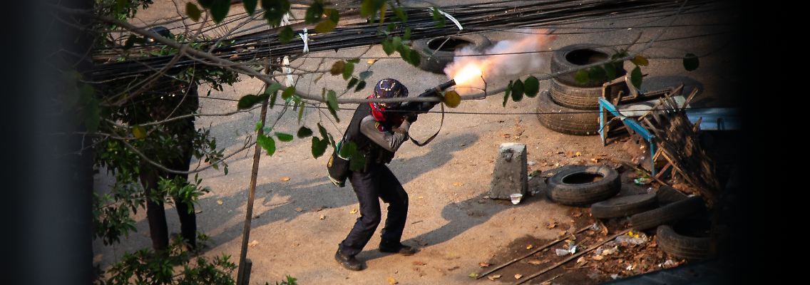 In Myanmar geht die Polizei seit dem Militär-Putsch Anfang Februar brutal gegen Demonstranten vor.