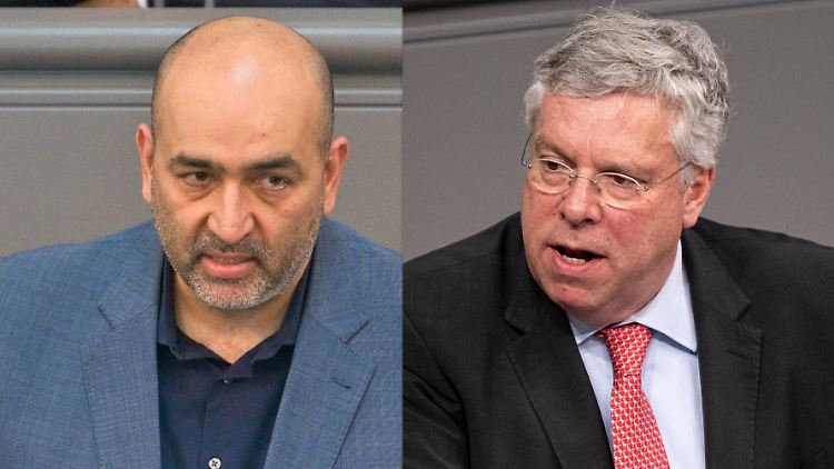 Der Grüne Omid Nouripour und CDU-Politiker Jürgen Hardt sind beide außenpolitische Sprecher ihrer Fraktionen im Deutschen Bundestag. Nouripour gehört dem Parlament seit 2006 an, Hardt seit 2009.