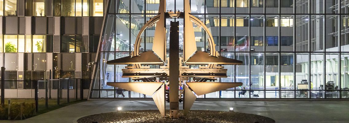 Das Nato-Hauptquartier in Brüssel. Zum Gipfel nächste Woche hat sich auch US-Präsident Biden angekündigt.