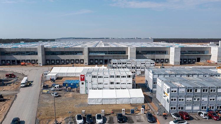 In Grünheide sollen jährlich rund 500.000 Tesla-Fahrzeuge hergestellt werden.