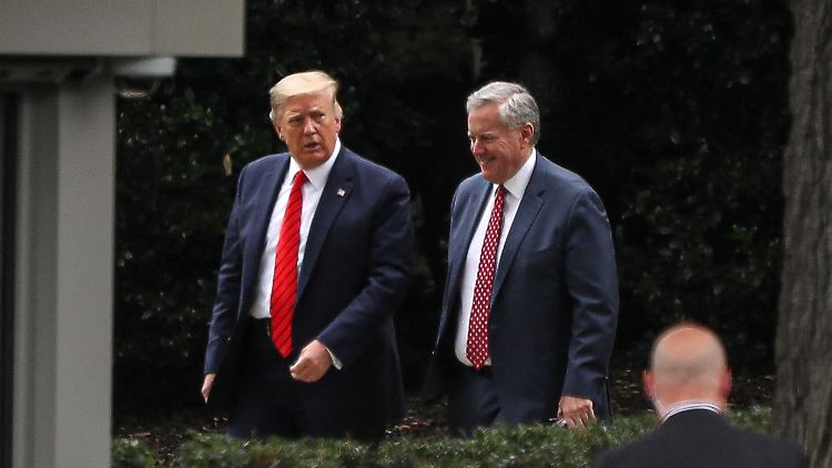 Ex-Präsident Trump und sein damaliger Stabschef Meadows im September 2020.