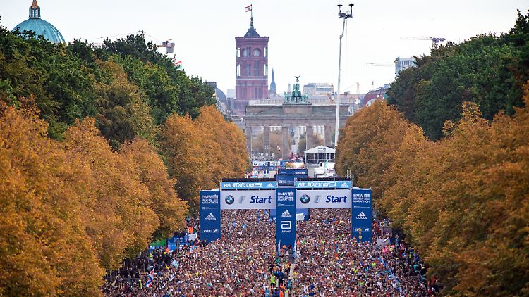 Der letzte Berlin-Marathon im Jahr 2019. Damals gingen rund 45.000 Teilnehmer an den Start.