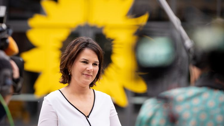 Linkes Mittelfeld, im Moment aber mit Bruch im Spiel: Annalena Baerbock.