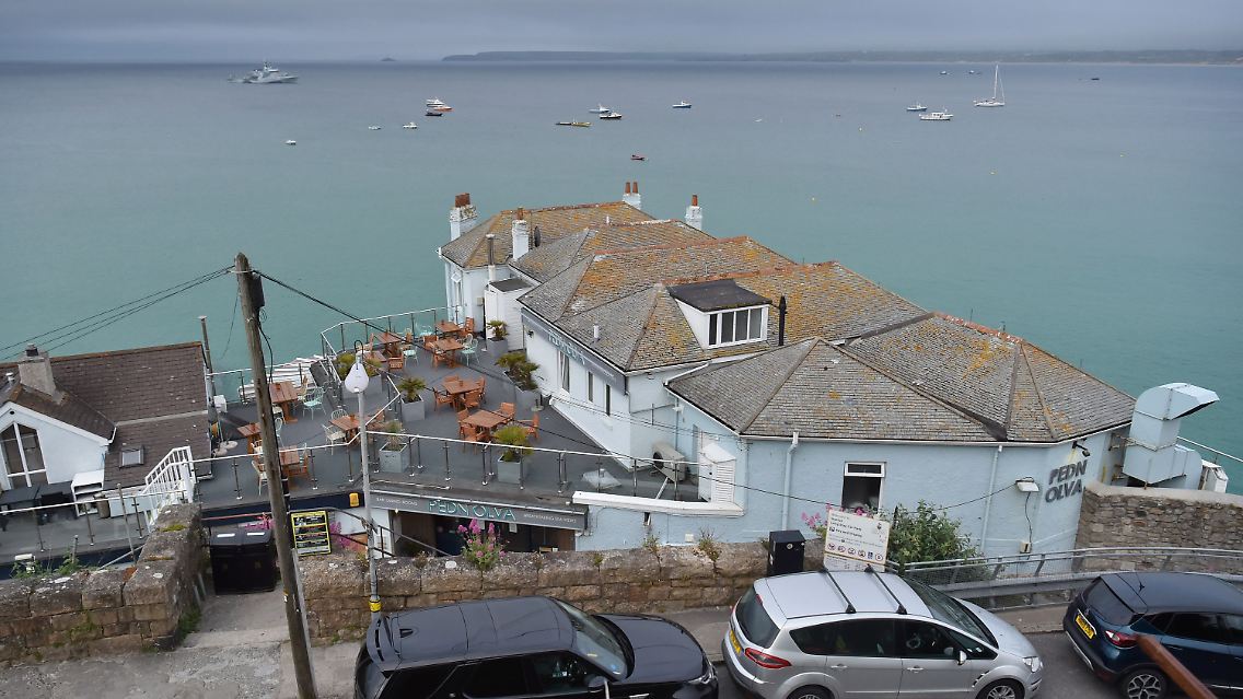 Ein Blick auf das Pedn Olva Hotel in Cornwall, in dem es zu einem Coronavirus-Ausbruch gekommen war und das im Vorfeld des G7-Gipfels in Cornwall komplett geschlossen wurde.