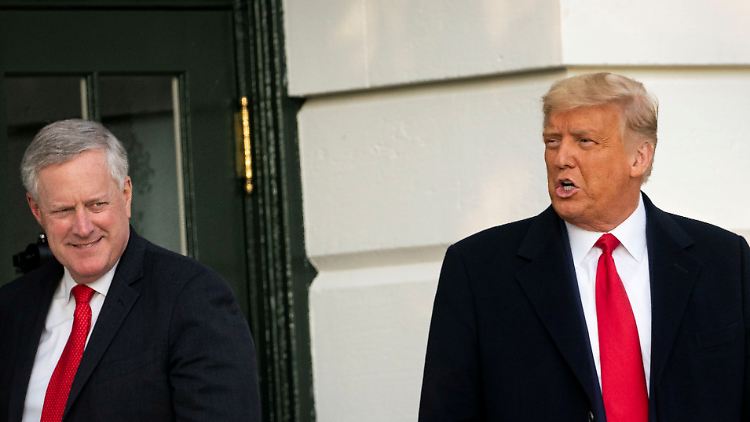 Donald Trump und sein Stabschef Mark Meadows, Archivbild vom 21. Oktober 2020.