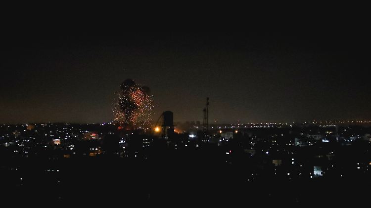 Die Luftwaffe nahm unter anderem eine Raketenabschussbasis der Hamas unter Feuer.