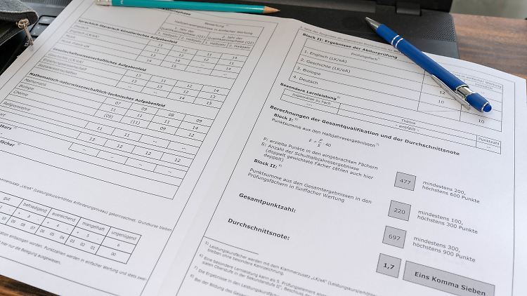 Ein Abi-Zeugnis in der üblichen Papierform, künftig wird es auch digital vorliegen.