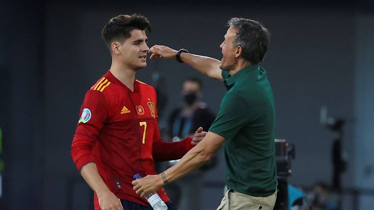 Das Vertrauen hat sich bezahlt gemacht: Angreifer Morata und Trainer Enrique.